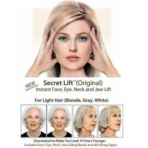 Instant Face, Neck and Eye Lift (Light Hair) Facelift Tapes & Bands Secret lift
